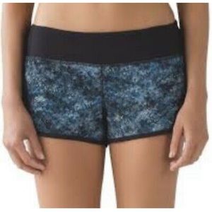 Lululemon Speed Short Fair Isle Multi Black Athletic Shorts